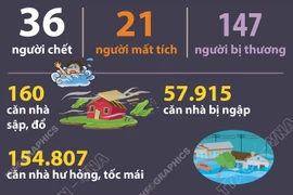 Cập nhật thiệt hại do bão số 10 và mưa lũ, sạt lở, dông lốc