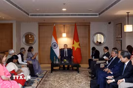 Tổng Bí thư, Chủ tịch nước Tô Lâm tiếp Hội hữu nghị Việt Nam-Ấn Độ và Lãnh sự Danh dự Việt Nam tại Ấn Độ. (Ảnh: Thống Nhất/TTXVN)