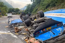 Hiện trường vụ tai nạn. (Ảnh: Công an cung cấp)