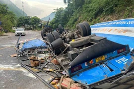 Hiện trường vụ tai nạn. (Ảnh: Công an cung cấp)