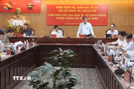Quang cảnh buổi làm việc. (Ảnh: Tuấn Phi/TTXVN)