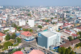 Một góc thủ đô Vientiane, Trung tâm chính trị kinh tế - văn hóa của Lào. (Ảnh: Đỗ Bá Thành/TTXVN)