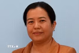 Bà Huỳnh Thị Thanh Bình, Trưởng ban Xây dựng Đảng kiêm Giám đốc Trung tâm Chính trị xã Bến Lức (Tây Ninh). (Ảnh: Thanh Bình/TTXVN)