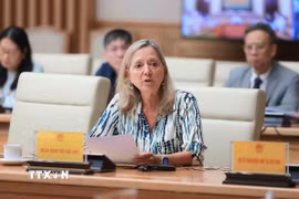Giám đốc Ngân hàng Thế giới (WB) tại Việt Nam Mariam J.Sherman phát biểu. (Ảnh: An Đăng/TTXVN)