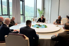 Quang cảnh cuộc họp. (Nguồn: Bộ Quốc phòng Ấn Độ)