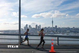 Người dân chạy bộ thể dục tại Auckland, New Zealand. (Ảnh: THX/TTXVN)