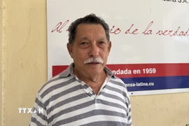 Nhà báo Roberto Molina của Hãng thông tấn Mỹ Latinh Cuba (Prensa Latina). (Ảnh: Việt Hùng/TTXVN)