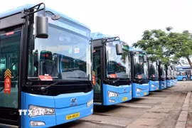Các tuyến xe buýt điện sẽ đi vào hoạt động từ ngày 1/8/2025. (Ảnh: Tiến Lực/TTXVN)