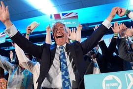 Lãnh đạo đảng Reform UK ăn mừng chiến thắng tại cuộc bầu cử địa phương. (Nguồn: Euronews)