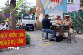 Ngày 3/1, có 3.472 trường hợp vi phạm về nồng độ cồn. (Ảnh: Phạm Kiên/TTXVN)