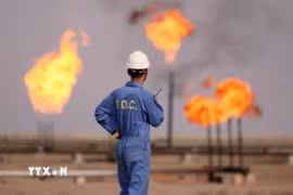 Cơ sở khai thác dầu của Iran trên đảo Khark. (Ảnh: IRNA/TTXVN)