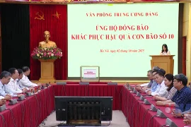 Văn phòng Trung ương Đảng tổ chức quyên góp ủng hộ đồng bào lũ lụt