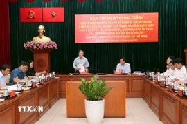 Quang cảnh buổi làm việc. (Ảnh: Xuân Khu/TTXVN)