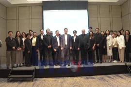 Các đại biểu tham dự buổi gặp gỡ. (Ảnh: TTXVN)