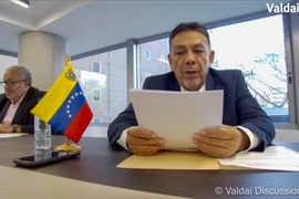 Thứ trưởng Kinh tế và Tài chính Venezuela William Alfredo Castillo phát biểu tại Diễn đàn Quốc tế Valdai. (Nguồn: Valdai Club)