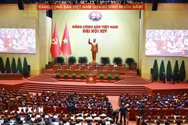Phiên bế mạc Đại hội XIV của Đảng. (Ảnh: TTXVN)