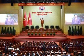 Phiên bế mạc Đại hội XIV của Đảng. (Ảnh: TTXVN)
