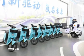 Xe đạp điện đáp ứng tiêu chuẩn mới của một doanh nghiệp tại Tây An, tỉnh Thiểm Tây (Trung Quốc). (Ảnh: Công Tuyên/TTXVN)