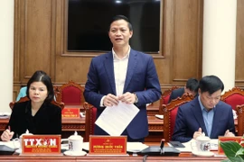 Chủ tịch UBND tỉnh Bắc Ninh Vương Quốc Tuấn. (Ảnh: Thanh Thương/TTXVN)