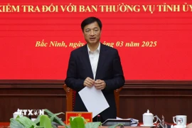 Ông Nguyễn Duy Ngọc, Ủy viên Bộ Chính trị, Bí thư Trung ương Đảng, Chủ nhiệm Ủy ban Kiểm tra Trung ương, kết luận tại Hội nghị. (Ảnh: Thanh Thương/TTXVN)