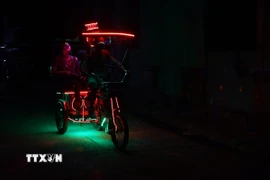 Mất điện tại thủ đô La Habana, Cuba, ngày 16/3. (Ảnh: THX/TTXVN)