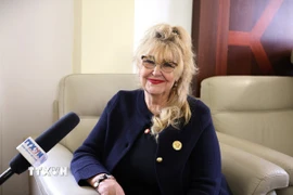 Tiến sỹ Sandra Scagliotti, nhà Việt Nam học, Lãnh sự danh dự Việt Nam tại thành phố Turin và Genoa. (Ảnh: Trường Dụy/TTXVN)