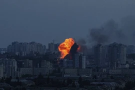 Một vụ nổ sau cuộc không kích của Nga vào Kiev, Ukraine ngày 6/6. (Nguồn: AP)