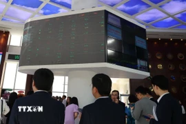 Nhà đầu tư theo dõi diễn biến thị trường chứng khoán tại sàn HOSE. (Ảnh: Hứa Chung/TTXVN)