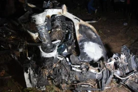 Hiện trường vụ rơi máy bay. (Nguồn: Daily Nation)