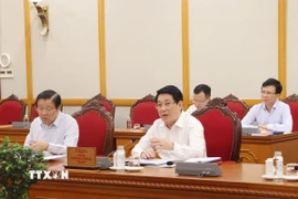 Ủy viên Bộ Chính trị, Chủ tịch nước Lương Cường phát biểu chỉ đạo. (Ảnh: Lâm Khánh/TTXVN)