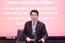 Chủ tịch nước Lương Cường phát biểu chỉ đạo. (Ảnh: Lâm Khánh/TTXVN)
