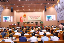 Kỳ họp thứ hai (kỳ họp chuyên đề) Hội đồng Nhân dân thành phố Hà Nội khóa XVII, nhiệm kỳ 2026-2031. (Ảnh: Văn Điệp/TTXVN)