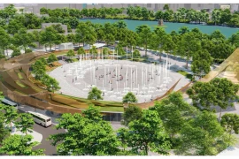Phối cảnh minh họa Dự án đầu tư xây dựng Quảng trường-công viên khu vực TOD phía Đông hồ Hoàn Kiếm.