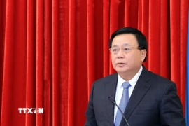 Giáo sư, Tiến sỹ Nguyễn Xuân Thắng, Ủy viên Bộ Chính trị, Giám đốc Học viện Chính trị Quốc gia Hồ Chí Minh, Chủ tịch Hội đồng Lý luận Trung ương. (Ảnh: Tuấn Anh/TTXVN)