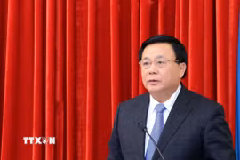 Giáo sư, Tiến sỹ Nguyễn Xuân Thắng, Ủy viên Bộ Chính trị, Giám đốc Học viện Chính trị Quốc gia Hồ Chí Minh, Chủ tịch Hội đồng Lý luận Trung ương. (Ảnh: Tuấn Anh/TTXVN)