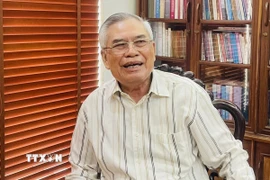 Phó Giáo sư-Tiến sỹ Lê Quý Đức, Nguyên Viện phó Viện Văn hóa và Phát triển - Học viện Chính trị Quốc gia Hồ Chí Minh. (Ảnh: Tuyết Mai/TTXVN)