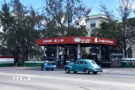 Một trạm nhiên liệu ở La Habana (Cuba). (Ảnh: Ngọc Duy/TTXVN)