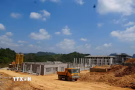 Trường Nội trú liên cấp xã Trà Lĩnh, Cao Bằng. (Ảnh: Quốc Đạt/TTXVN)