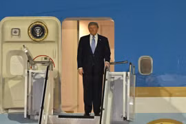 Tổng thống Mỹ Donald Trump tới Bắc Kinh ngày 13/5, bắt đầu chuyến thăm cấp nhà nước Trung Quốc. (Ảnh: THX/TTXVN)