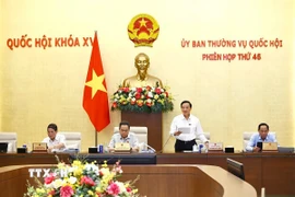 Phó Chủ tịch Quốc hội Nguyễn Khắc Định phát biểu. (Ảnh: Doãn Tấn/TTXVN)