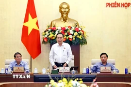 Chủ tịch Quốc hội Trần Thanh Mẫn phát biểu bế mạc Phiên họp. (Ảnh: Doãn Tấn/TTXVN)