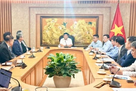 Phó Thủ tướng Nguyễn Chí Dũng làm việc với Hiệp hội Phát triển kinh tế bền vững Đài Loan (Trung Quốc). (Nguồn: Báo Chính phủ)