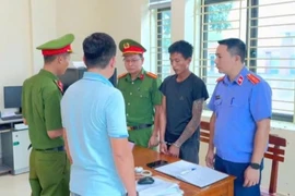 Đối tượng Nguyễn Văn Nam tại Cơ quan Điều tra. (Nguồn: Công an tỉnh Hà Tĩnh)