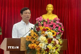 Chủ tịch Hội đồng Nhân dân Thành phố Hồ Chí Minh Võ Văn Minh làm Chủ tịch Ủy ban bầu cử đại biểu Quốc hội khóa XVI và đại biểu Hội đồng nhân dân các cấp nhiệm kỳ mới. (Ảnh: Huyền Trang/TTXVN)