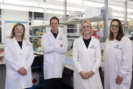 Nhóm nghiên cứu BrainPOP (từ trái sang phải): Giáo sư Kate Drummond, Tiến sỹ Jim Whittle, Tiến sỹ Saskia Freytag, Tiến sỹ Sarah Best. (Nguồn: RMH)