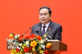 Chủ tịch Quốc hội Trần Thanh Mẫn phát biểu giao nhiệm vụ. (Ảnh: Doãn Tấn/TTXVN)
