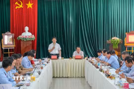 Quang cảnh buổi làm việc. (Ảnh: Thanh Liêm/TTXVN)