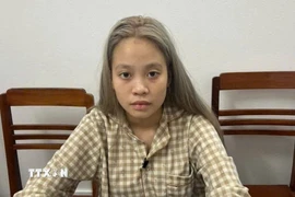 Đối tượng Đỗ Lệ Thủy. (Ảnh: TTXVN phát)