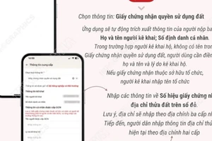 Hướng dẫn nộp Giấy chứng nhận quyền sử dụng đất trên VNeID