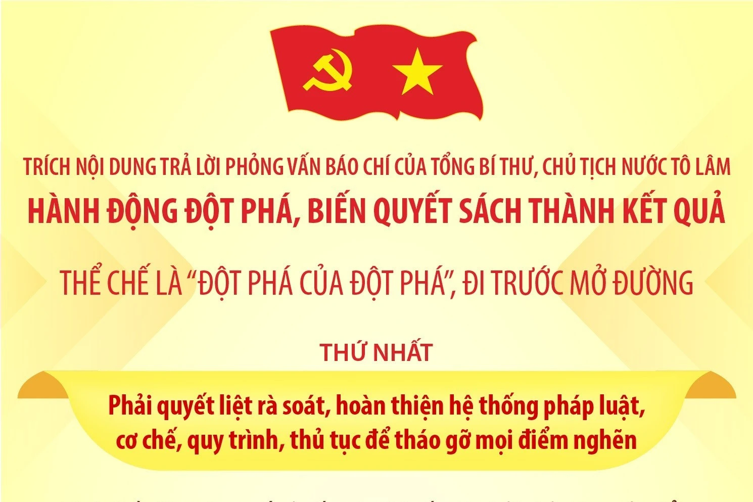 Thể chế là đột phá của đột phá, mở đường cho phát triển bền vững